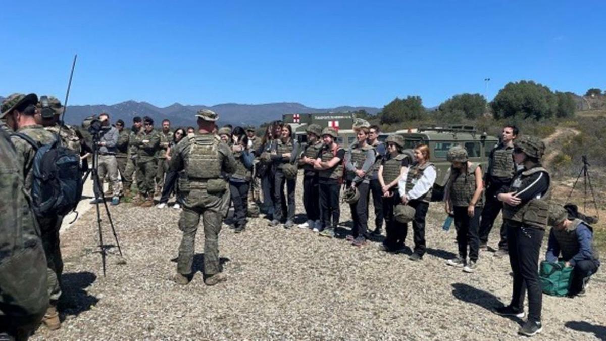 Imatge d'arxiu d'un simulacre bèl·lic a la base militar de Sant Climent.