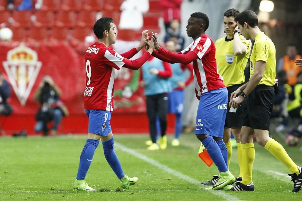 El partido entre el Sporting y el Granada, en imágenes