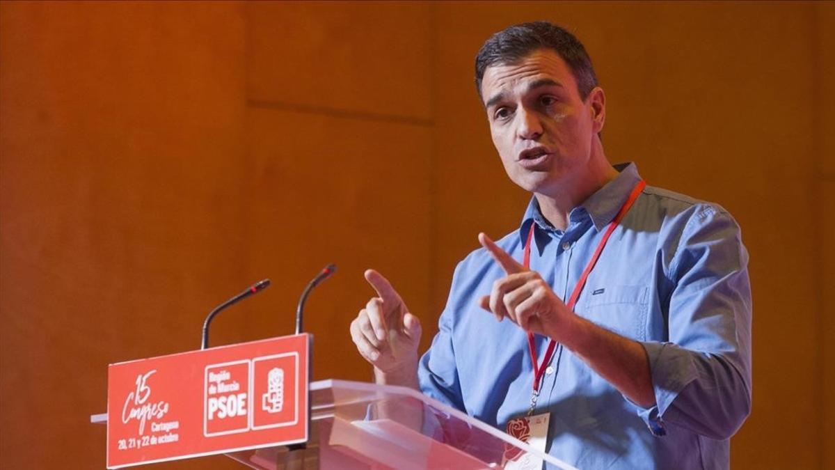 Pedro Sánchez, este sábado en Cartagena.