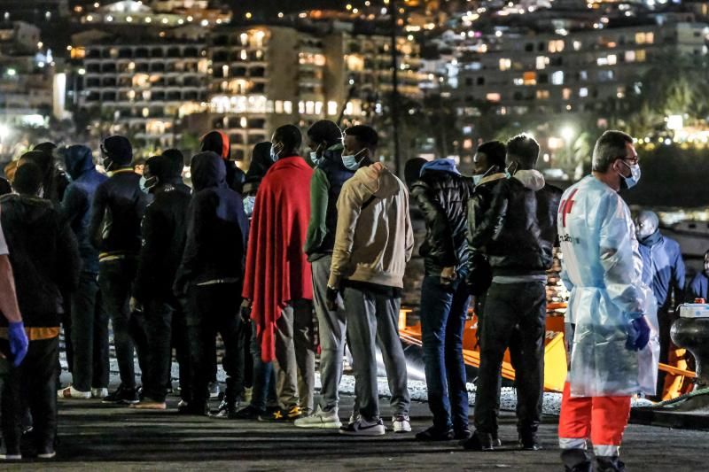 Llegada de migrantes africanos a Gran Canaria en la noche del jueves 10 de febrero