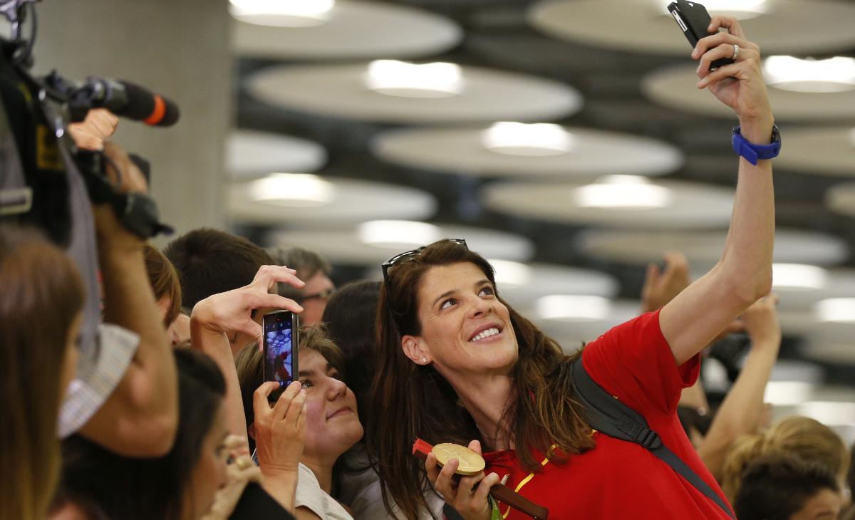 Ruth Beitia, con su histórico oro olímpico