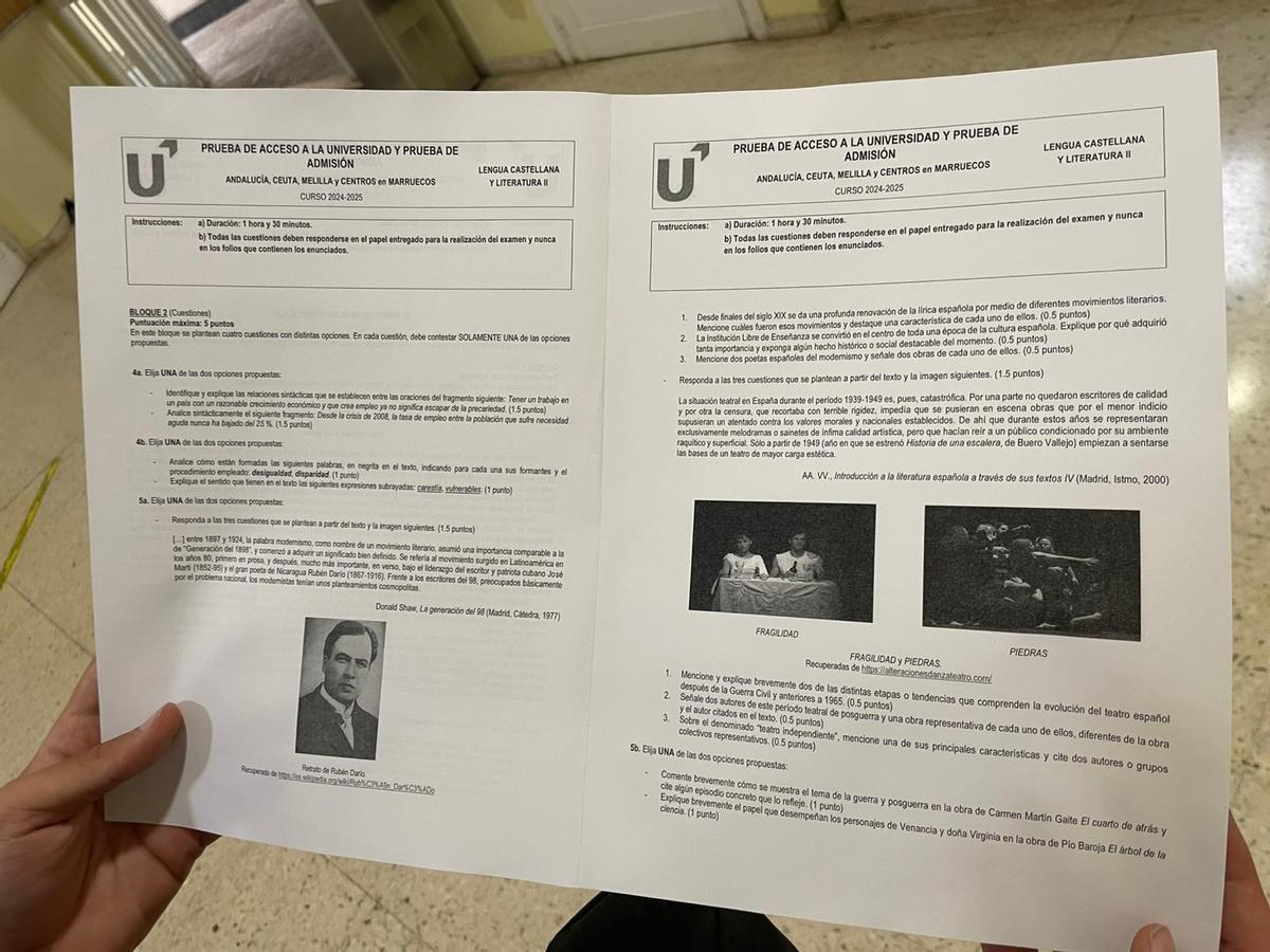 Examen de Lengua y Literatura 2025