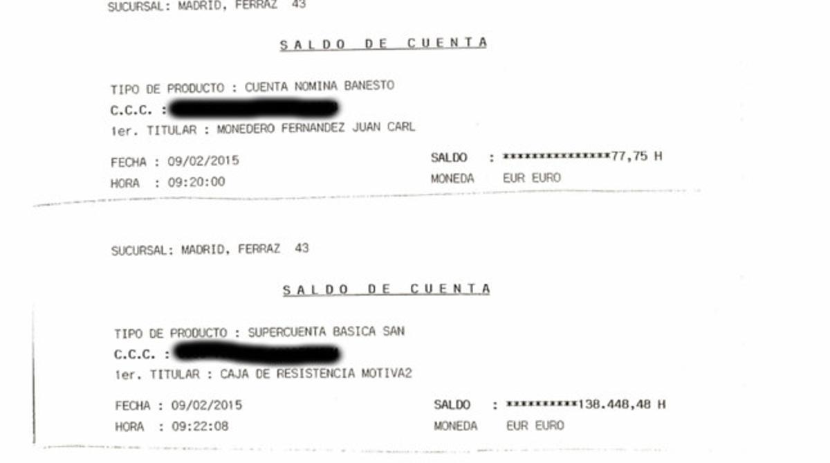 Extracte bancari facilitat per Juan Carlos Monedero als mitjans de comunicació. Extracte bancari facilitat per Juan Carlos Monedero als mitjans de comunicació.