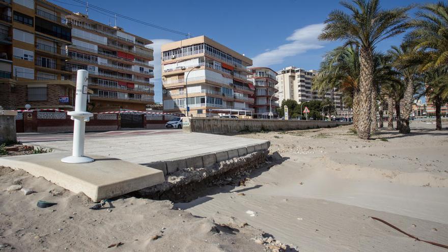 Efectos del temporal en la playa de San Juan