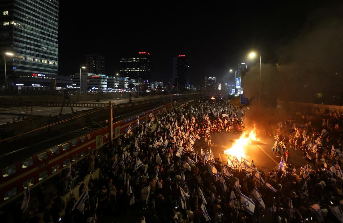 Nueva jornada de protestas en Israel contra la reforma judicial de Netanyahu