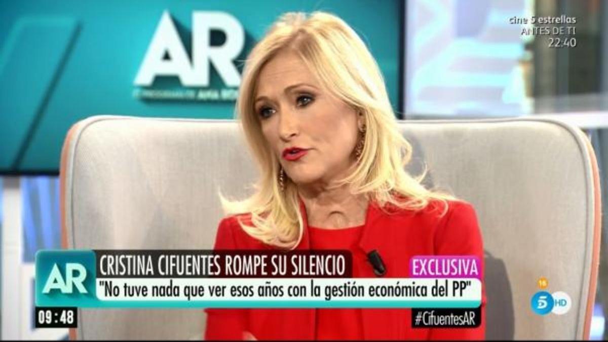 Cifuentes, en el programa de Ana Rosa Quintana