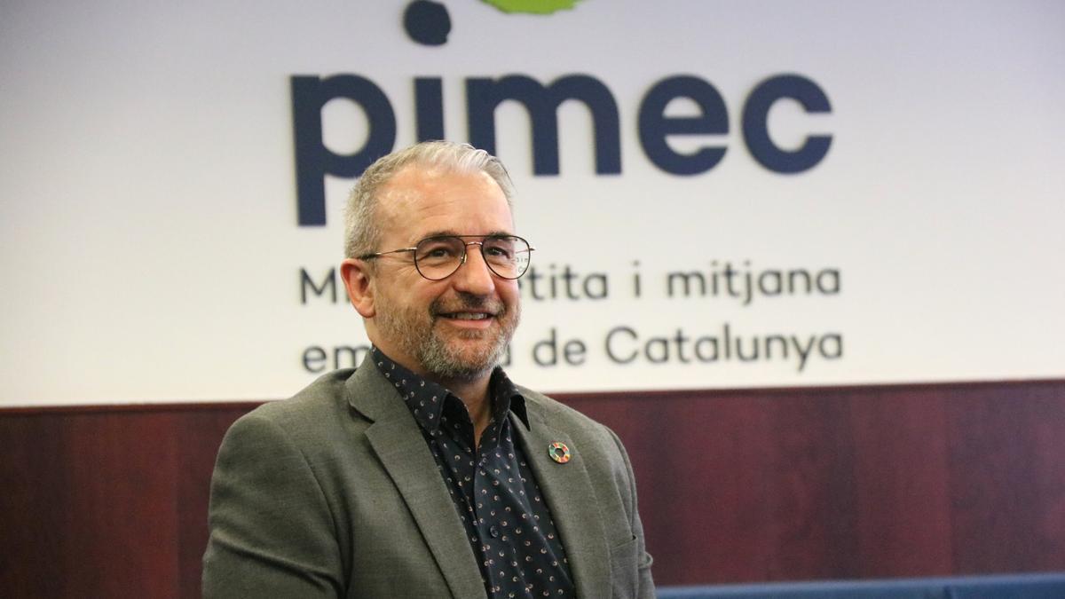 Pla mig del nou secretari general de PIMEC, Josep Ginesta, el 23 de març de 2021. (Horitzontal)