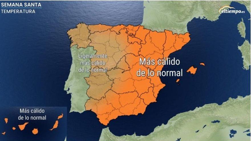 El mes de marzo será más cálido de lo normal en España, según eltiempo.Es