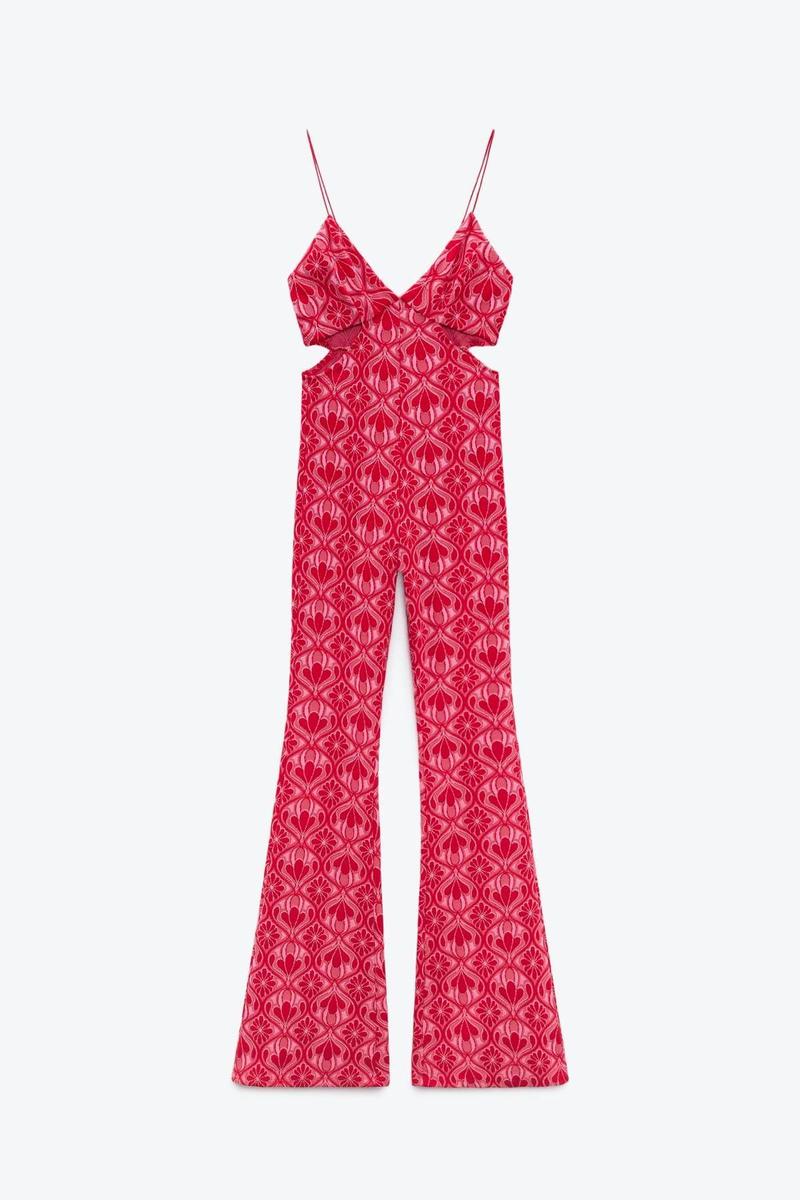 Mono 'cut out' estampado jacquard de Zara