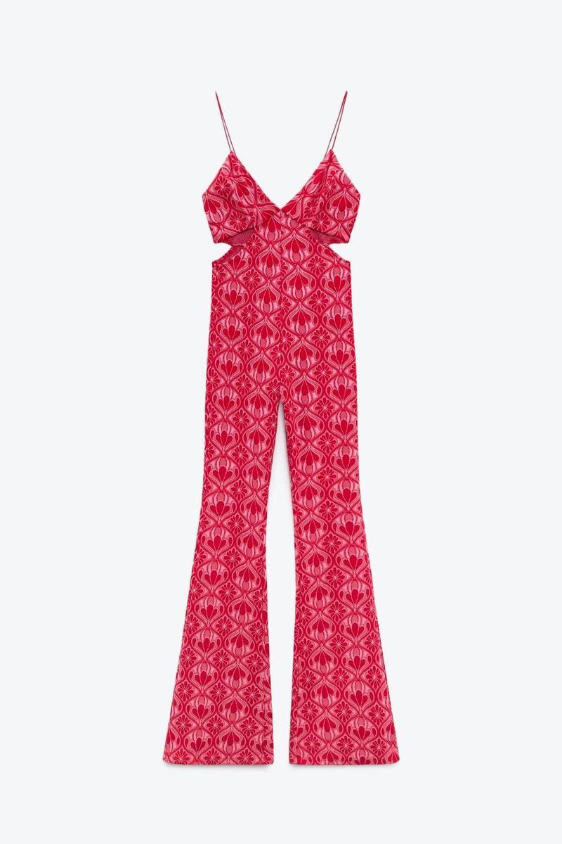 Mono 'cut out' estampado jacquard de Zara