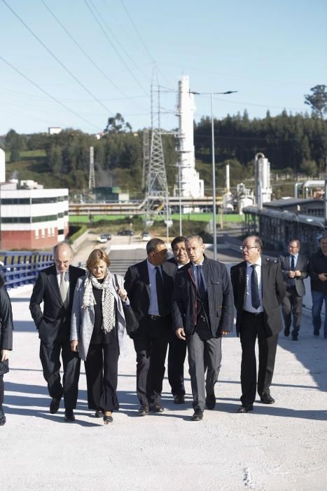 Visita a las obras del enlace de la autopista Y con el PEPA