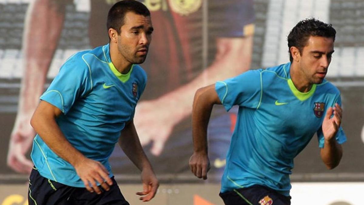 Deco y Xavi, en su etapa como compañeros