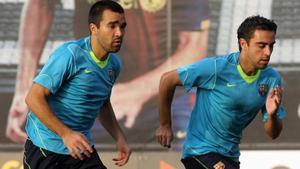 Deco y Xavi, en su etapa como compañeros