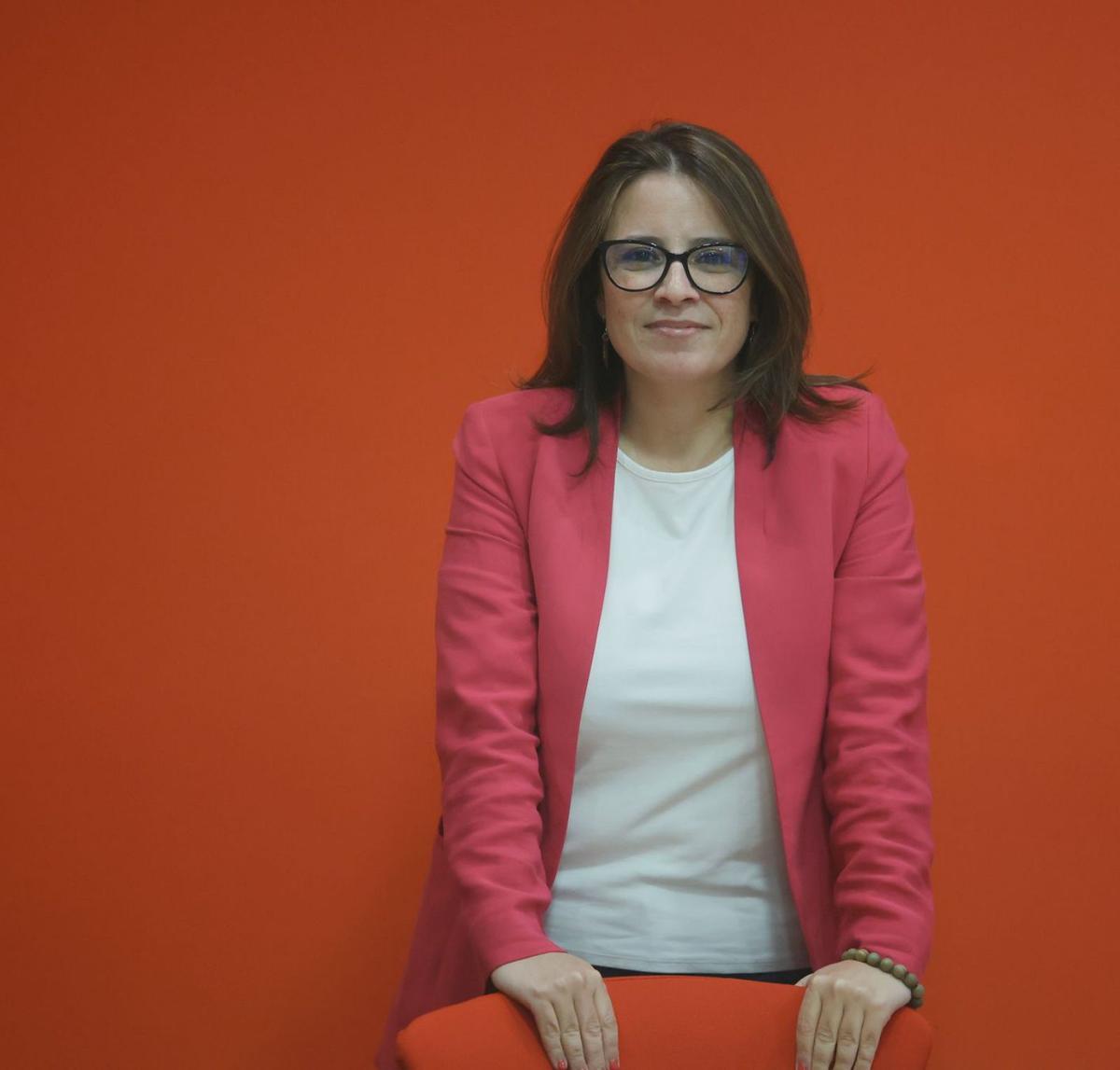 Adriana Lastra, en la sede de la Federación Socialista Asturiana (FSA), en una imagen de archivo. | Miki López