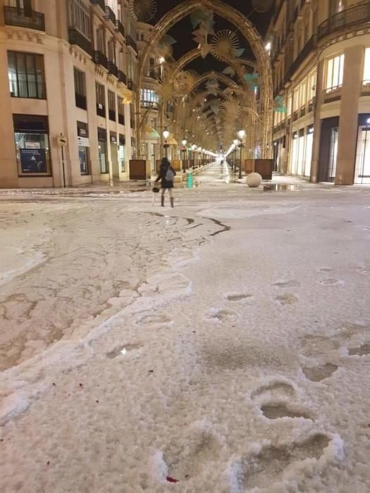 Granizo en Málaga.