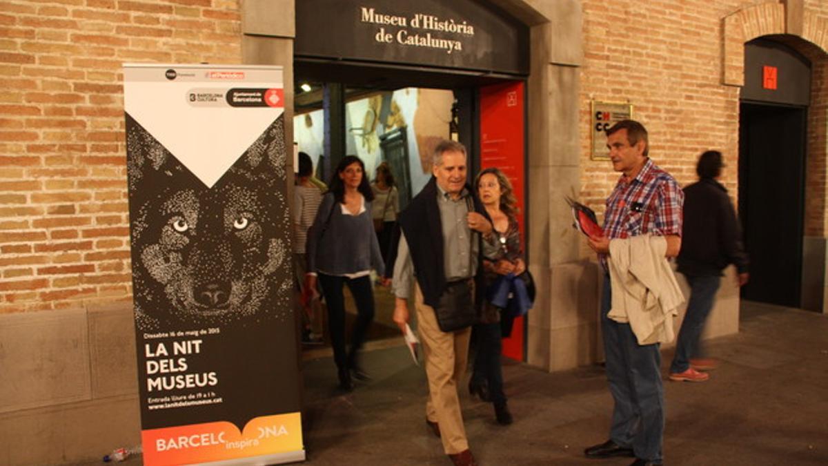 Entrada del Museu d'Història de Catalunya que ha abierto sus puertas hasta la una de la madrugada