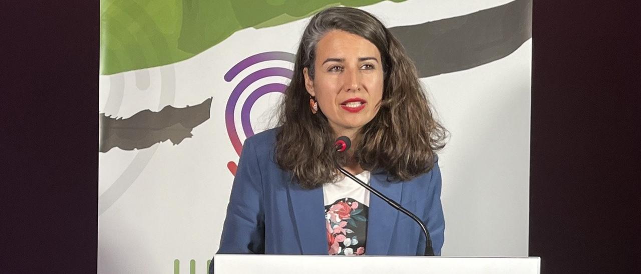 La candidata de Unidas por Extremadura, Irene de Miguel.