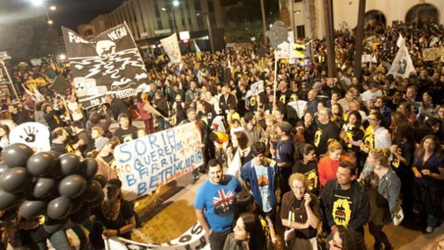 Imagen de archivo de la manifestación celebrada en la capital majorera contra las prospecciones petrolíferas. | lp / dlp