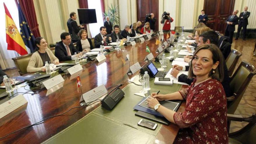 Milagros Marcos asiste al Consejo de Política Agraria en Madrid.