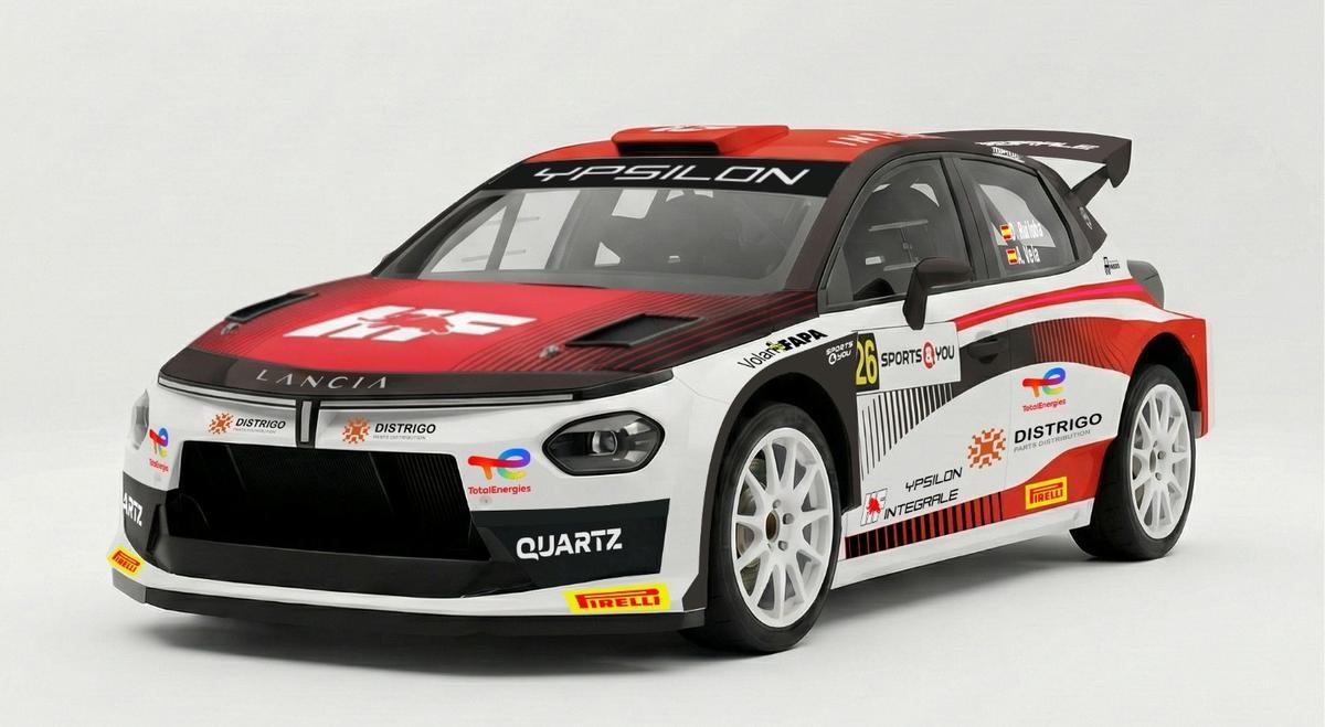 El Lancia Ypsilon Rally2 HF Integrale que va a pilotar Diego Ruiloba en el Rally Sierra Morena.