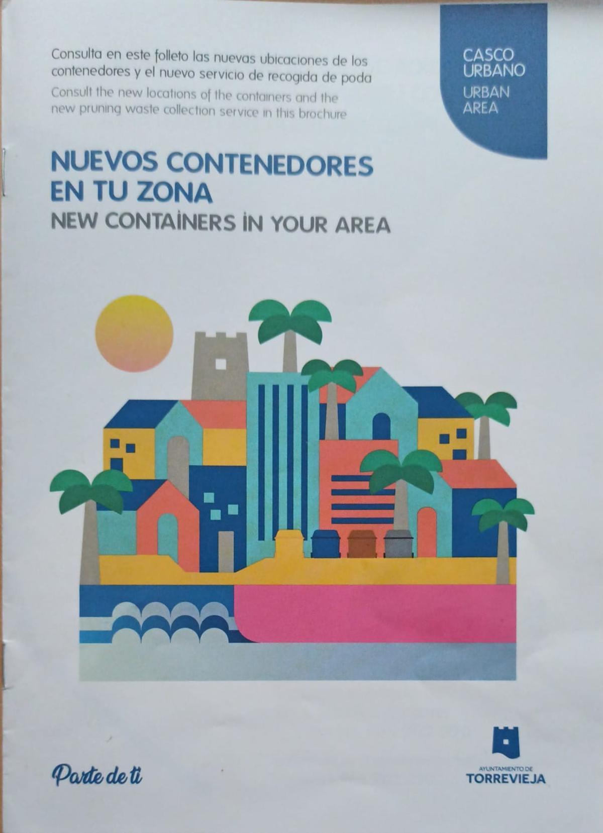 Portada del folleto informativo distribuido por el Ayuntamiento de Torrevieja