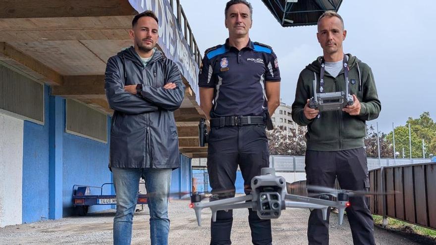 El Suárez Puerta, escuela de pilotos de drones de la Policía Local: "Permite vigilar aglomeraciones, seguir personas o vehículos y tiene una alcance de visión de 2 kilómetros"