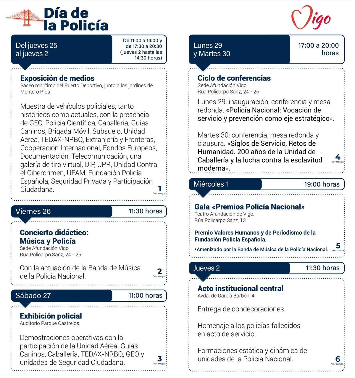 Actividades del Cuerpo Nacional de la Policía en Vigo con motivo del Día de la Policía