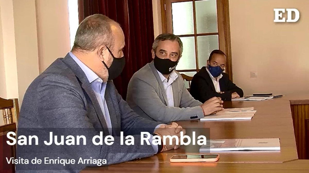 Visita de Enrique Arriaga a San Juan de la Rambla