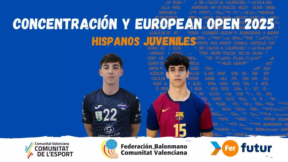 Los Hispanos Juveniles tendrán representación de la #Comunitatdelhandbol en el Europeo Open 2025