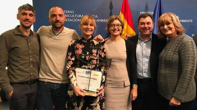 Lluïsa Moret, alcaldesa de Sant Boi, durante el acto de entrega del premio.