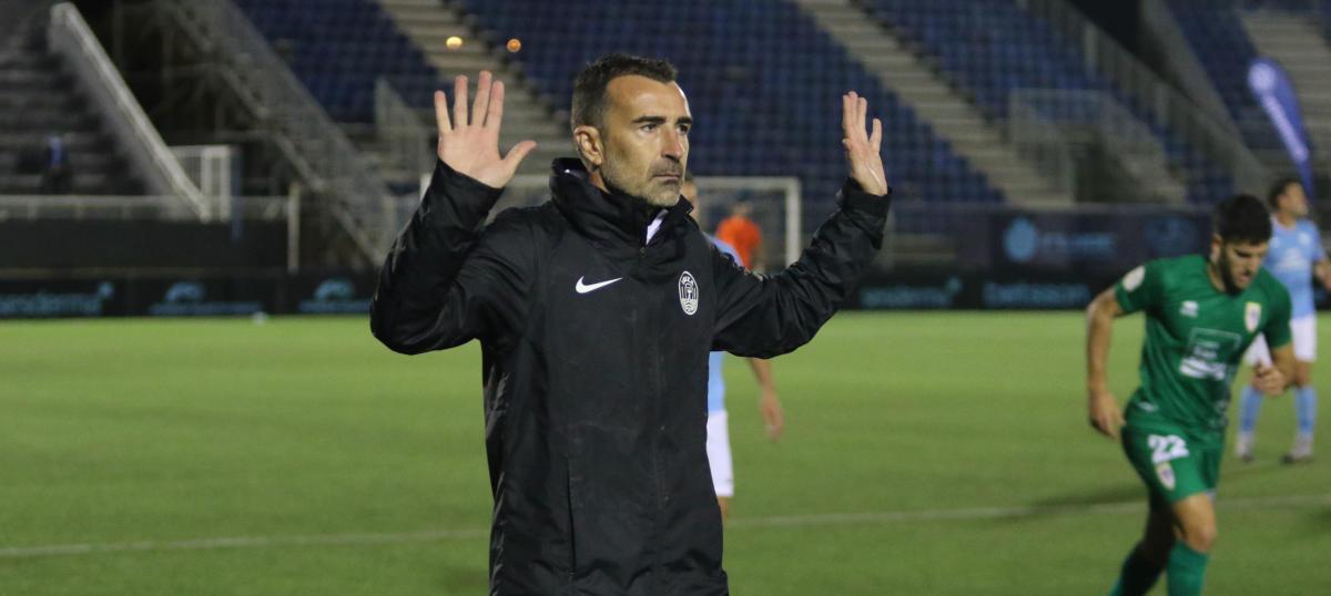 Juan Carlos Carcedo, en una imagen del duelo copero ante el Compostela.