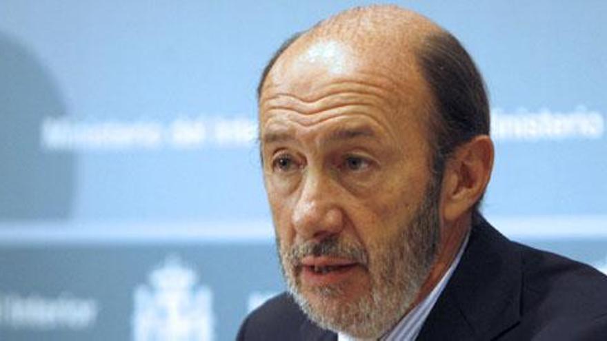 El ministro del Interior, Alfredo Pérez Rubalcaba.