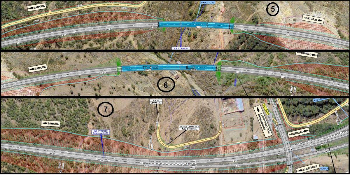 Tramos centrales de la circunvalación.