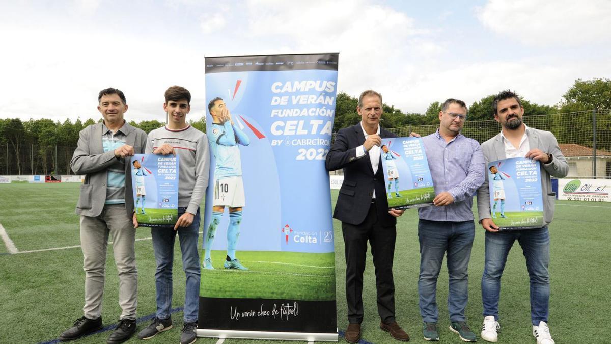 Reboredo, Souto, Arteta, Méndez y Ferradás, ayer, en la presentación del campus céltico.  | // BERNABÉ/J. LALÍN