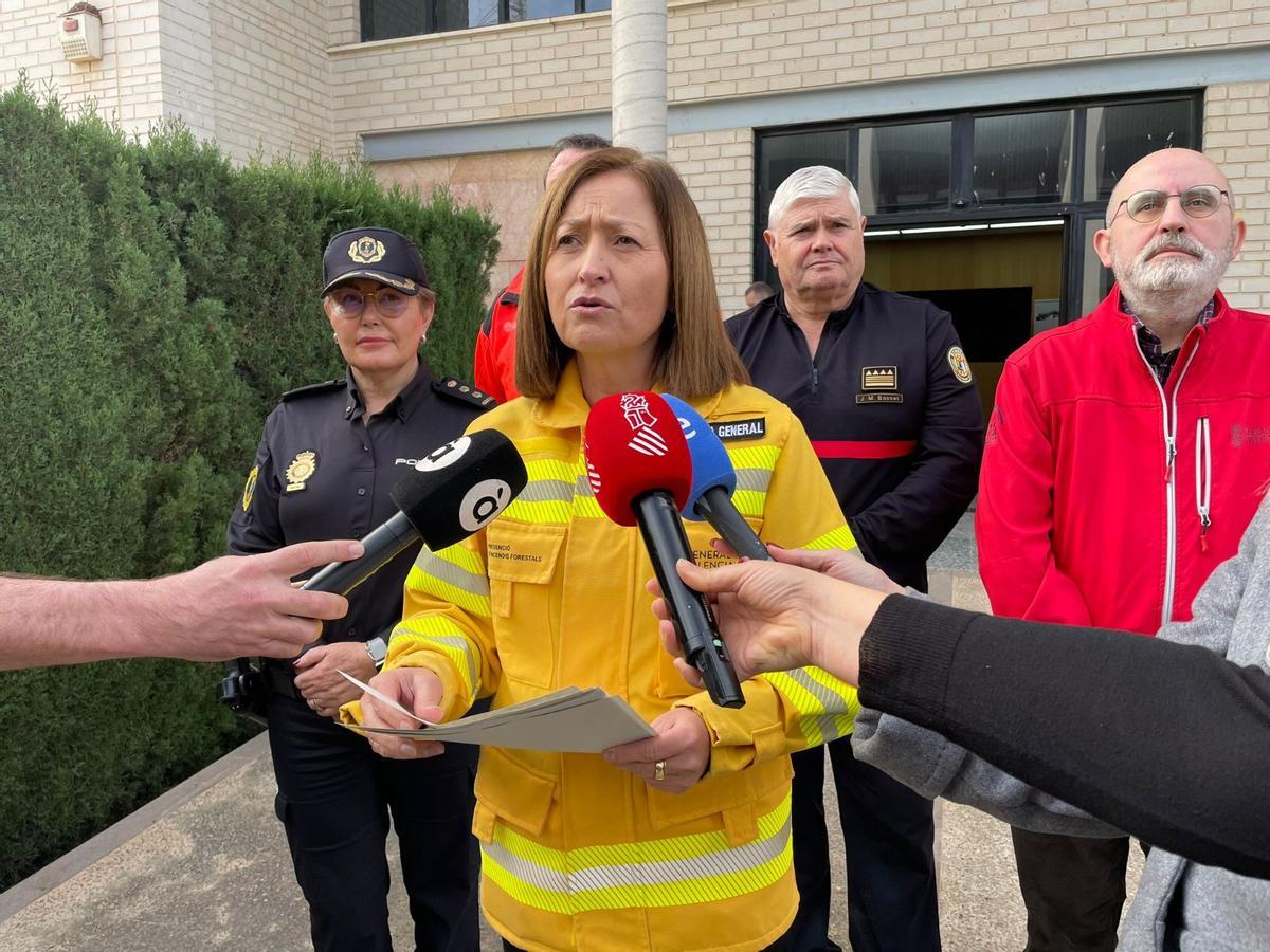 Rosa Tourís explica los acuerdos del Cecopi como portavoz.