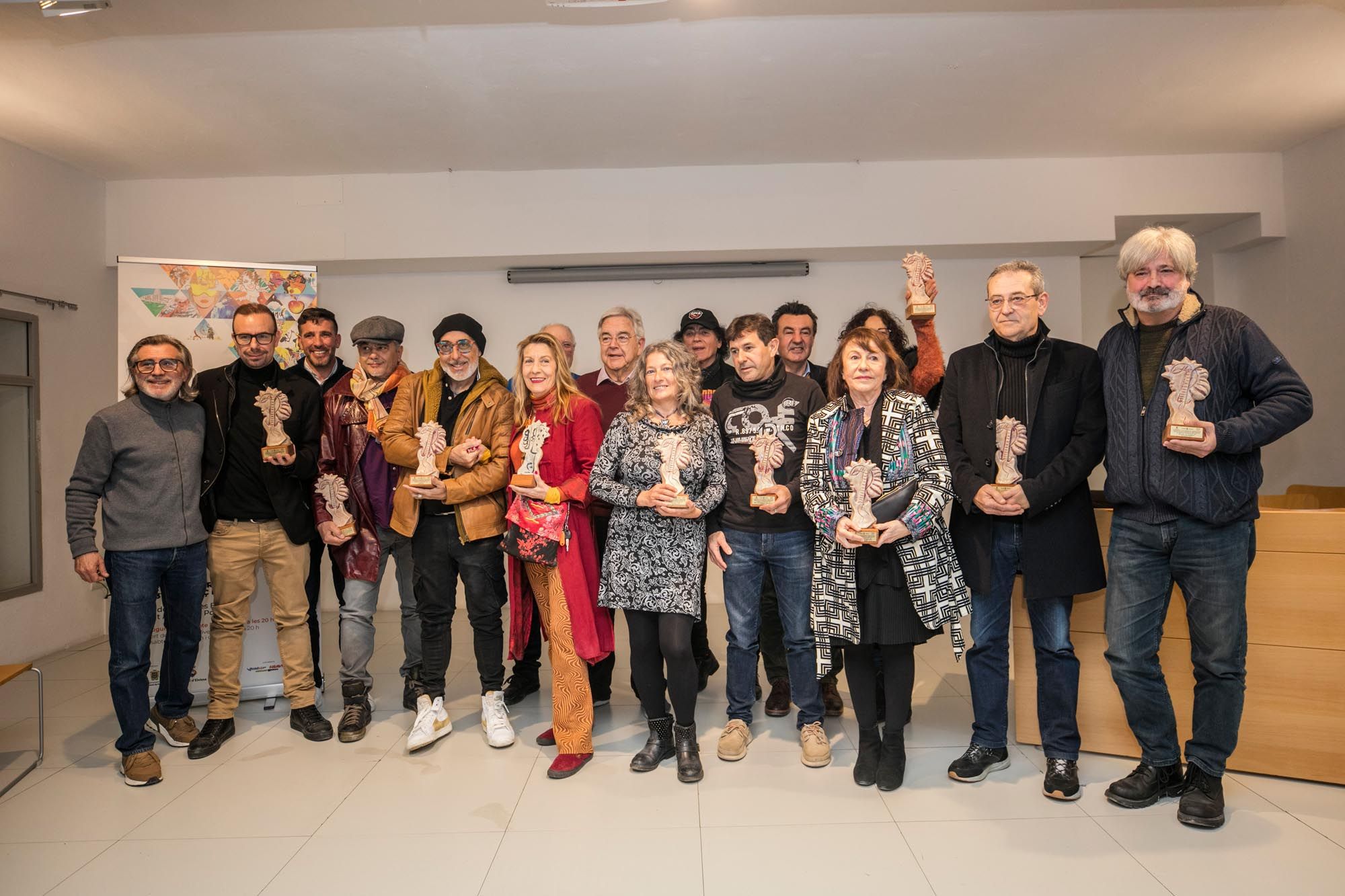 Homenaje a los artistas de la fiesta en Ibiza