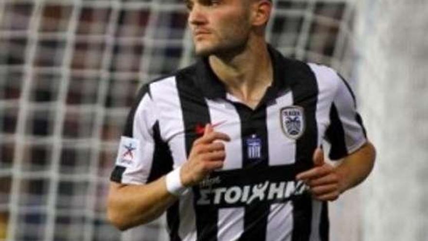 Lucas Pérez, con la camiseta del Paok.