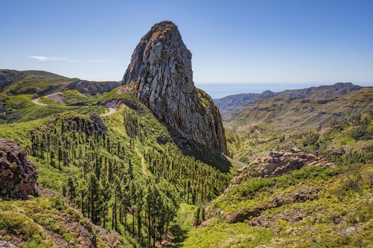 El Roque Agando en el Parque Nacional de Garajonay