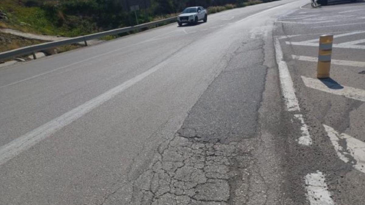 Una de las carreteras sobre las que actuará el nuevo plan de Diputación de mejora del asfaltado.