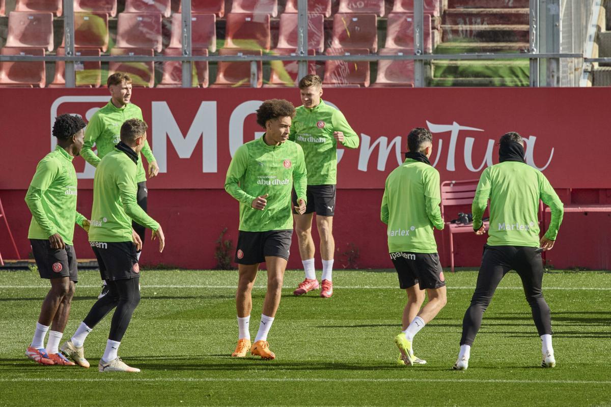 L'entrenament del Girona d'aquest diumenge, en imatges