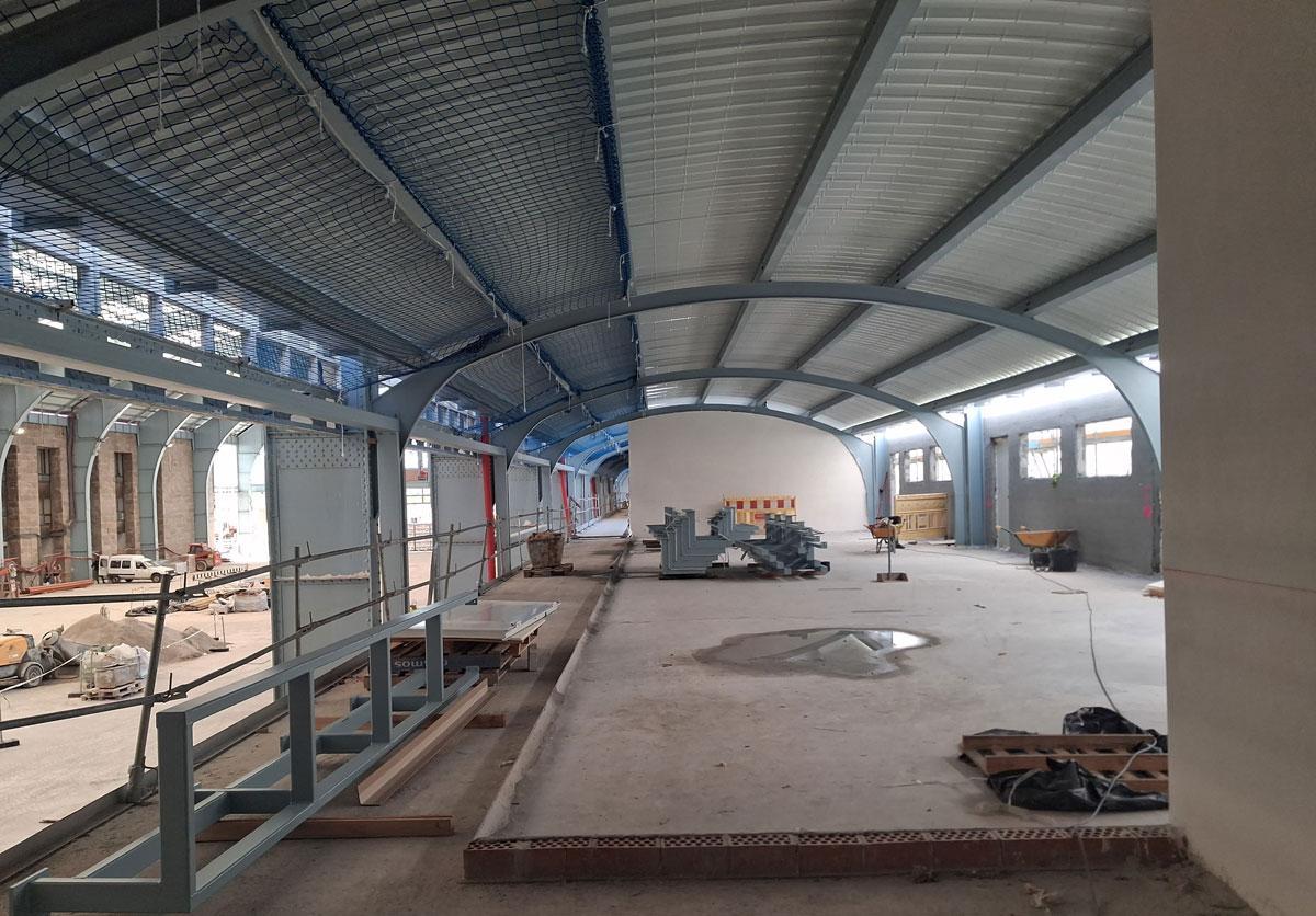 Estado actual de la cubierta en las obras de remodelación.