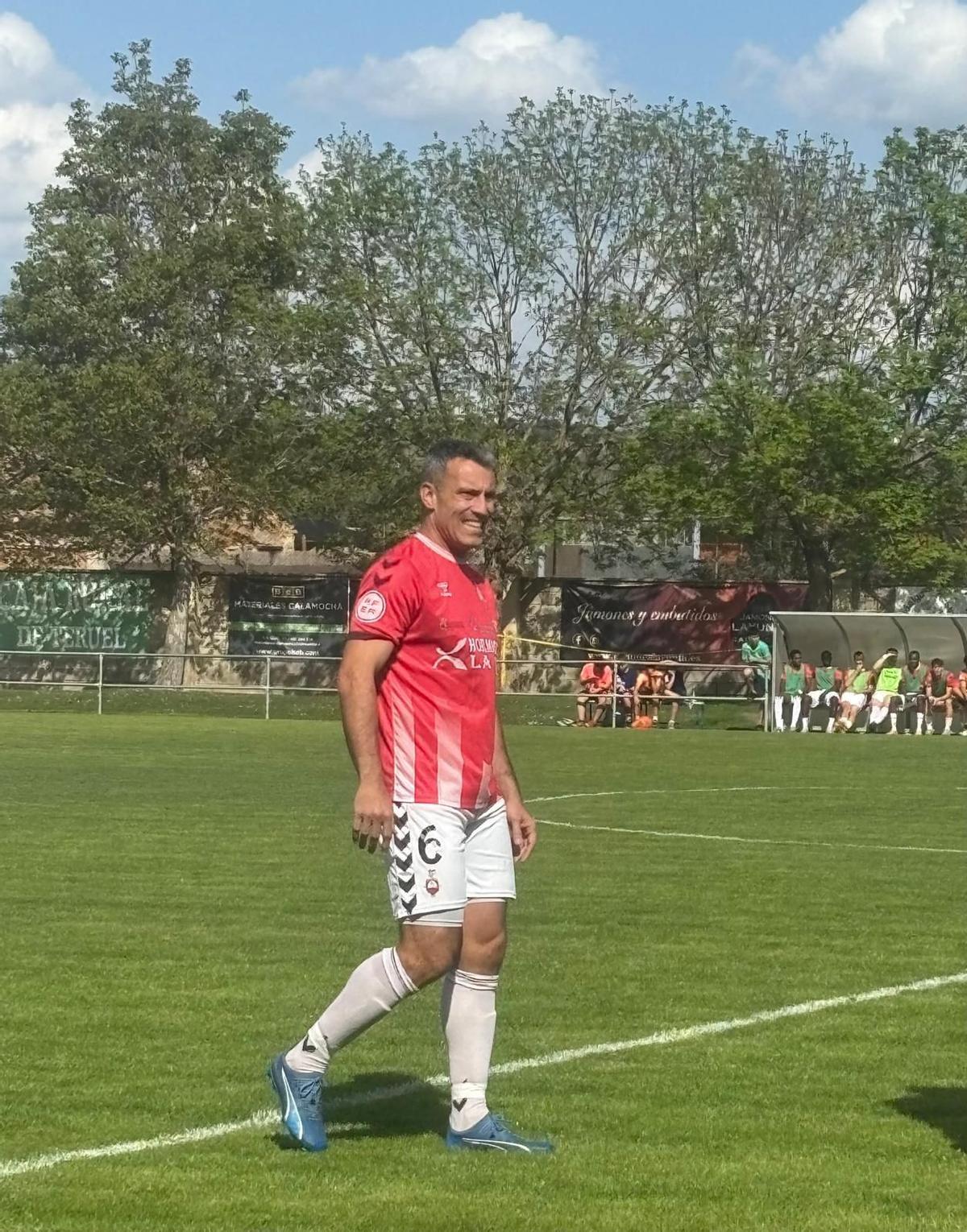 José Carlos Gil, durante un partido del Calamocha esta temporada.