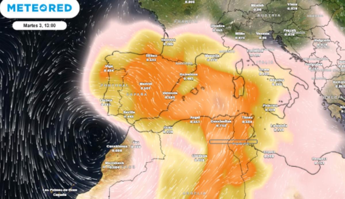 Primera semana de marzo de 2026 con un inicio de primavera inestable e incierto  lluvias, tormentas, nevadas, calima