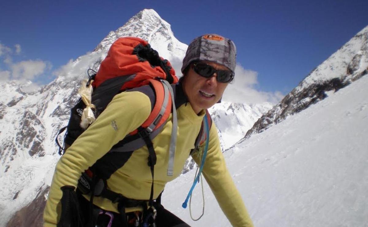 Edurne Pasaban, en una de sus expediciones alpinistas