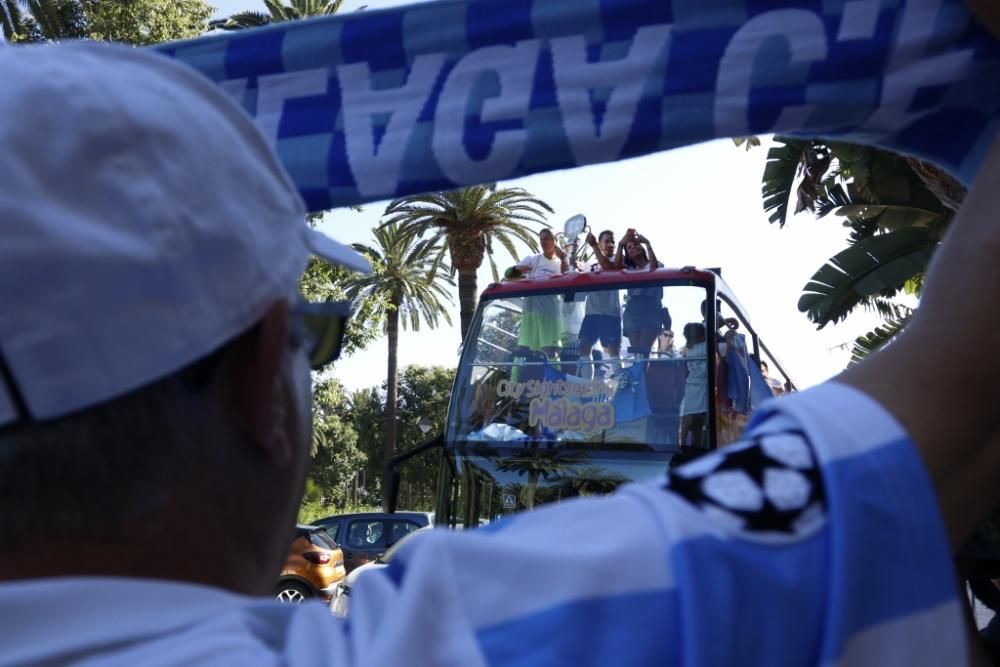 Recibimiento al Málaga CF en el Ayuntamiento de Málaga.