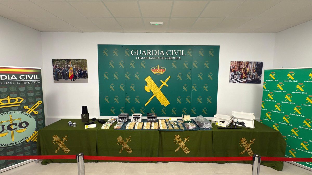 Material incautado por la Guardia Civil.
