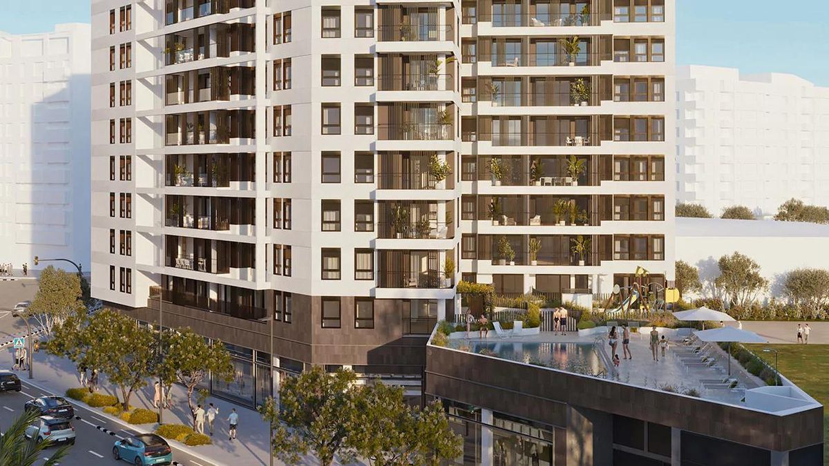 Recreación de la promoción que Avantespacia está construyendo en Nou Park Central en Valencia.