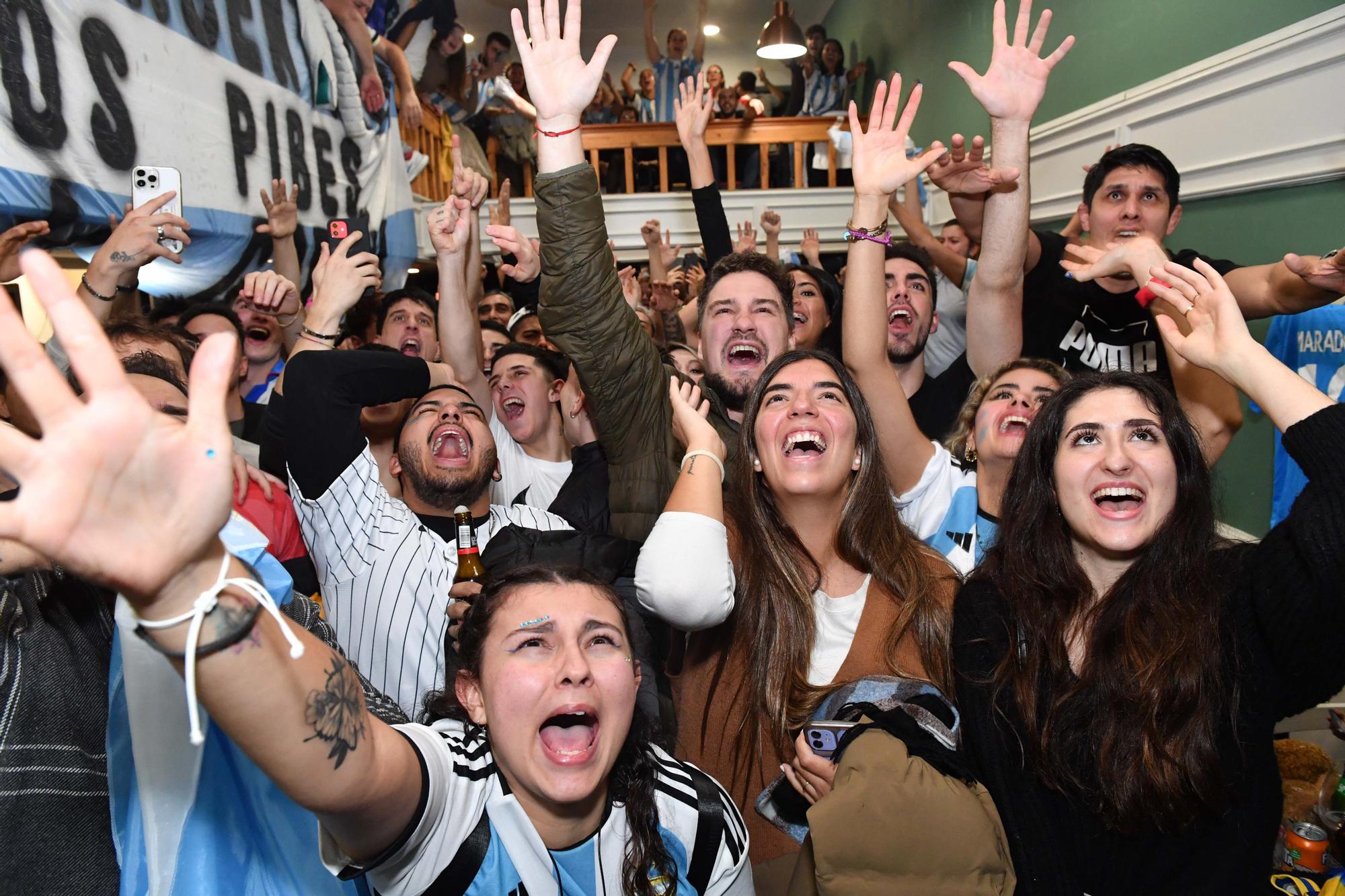 A Coruña celebra la victoria de Argentina en el Mundial