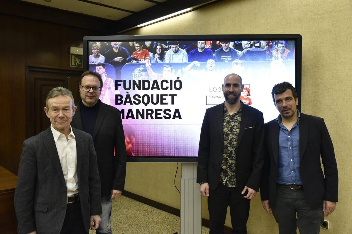 Imatges de la presentació de la refundació de la Fundació del Bàsquet Manresa