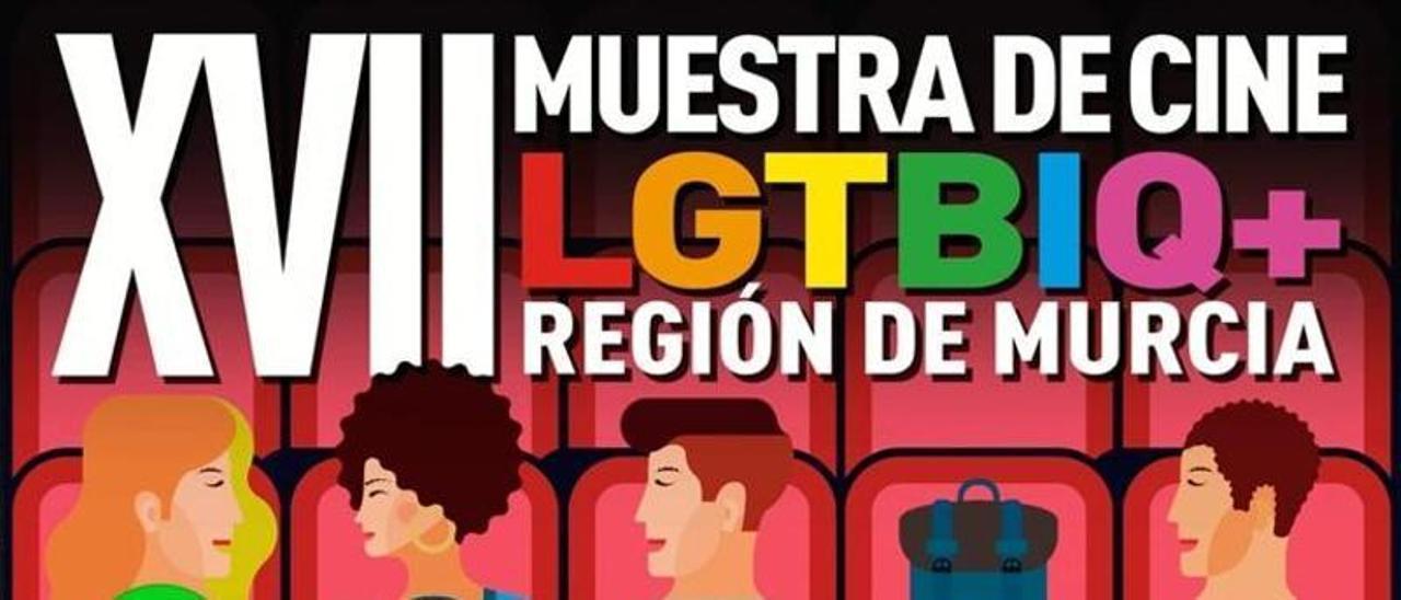 Cartel de la XVII Muestra de Cine LGTBIQ+ Región de Murcia.